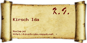 Kirsch Ida névjegykártya